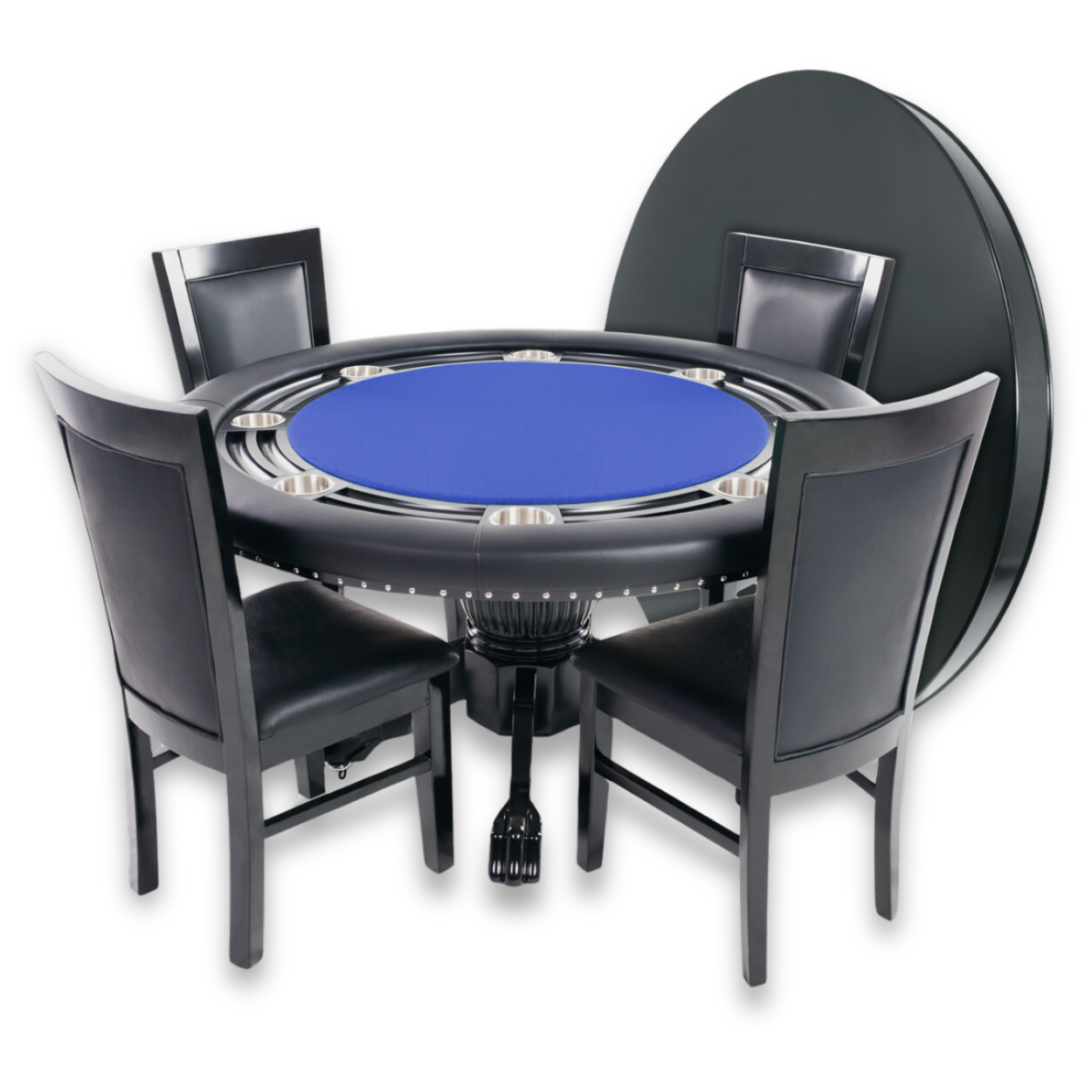 Nighthawk Premium Round Poker Table with Dining Top Package