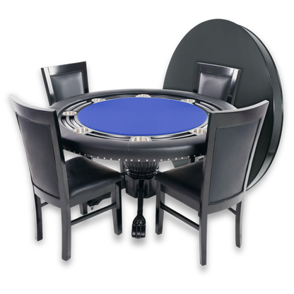 Nighthawk Premium Round Poker Table with Dining Top Package