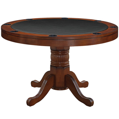 48" Round 3-in-1 Convertible Poker Table with Dining Top and Gaming/Storage option