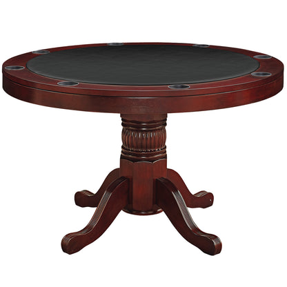 48" Round 3-in-1 Convertible Poker Table with Dining Top and Gaming/Storage option