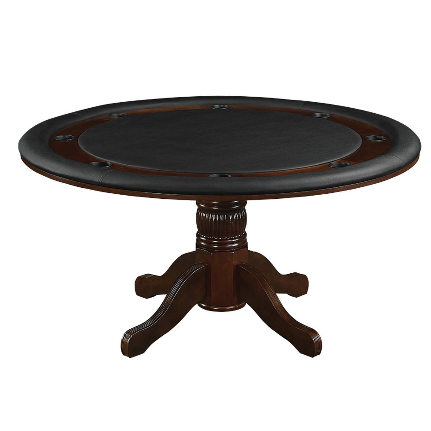 Luxury 60" Round Convertible Dining Poker Table – Seats 6-8 Players