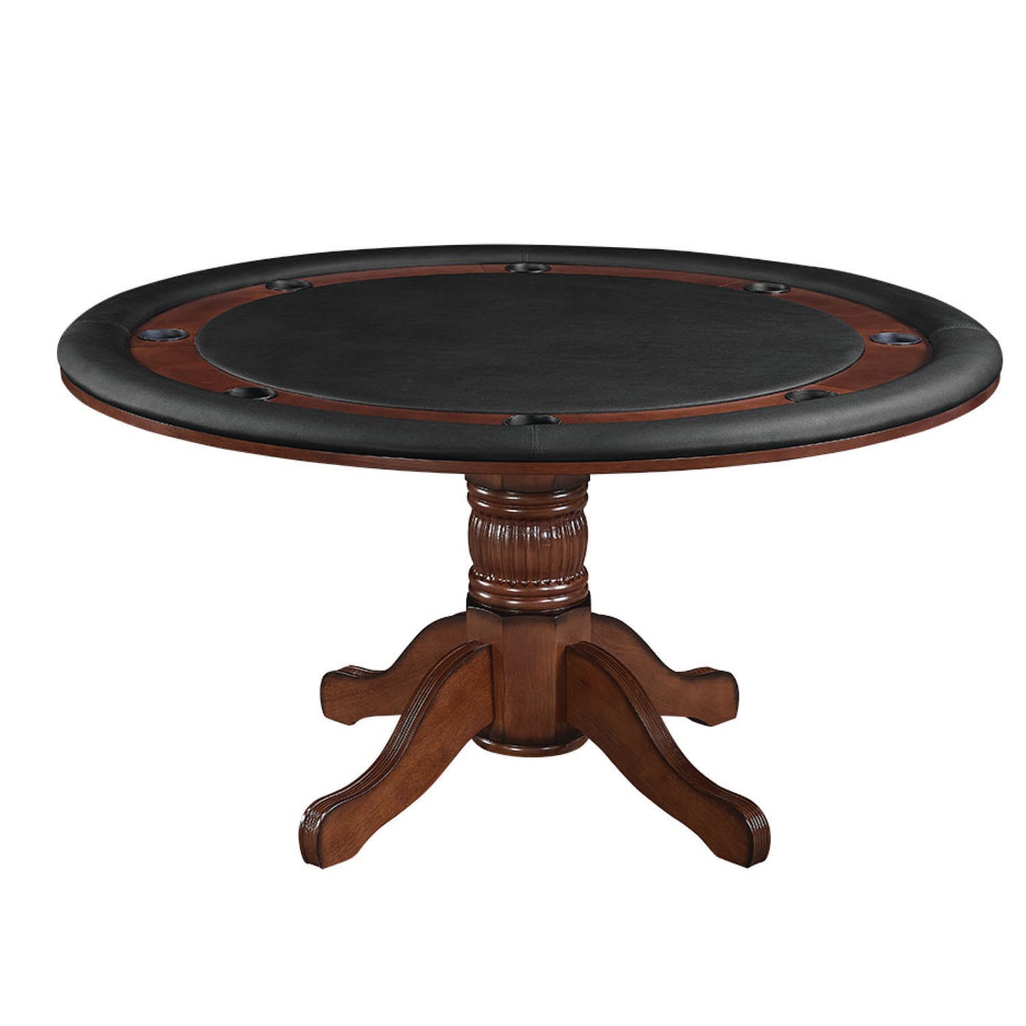 Luxury 60" Round Convertible Dining Poker Table – Seats 6-8 Players