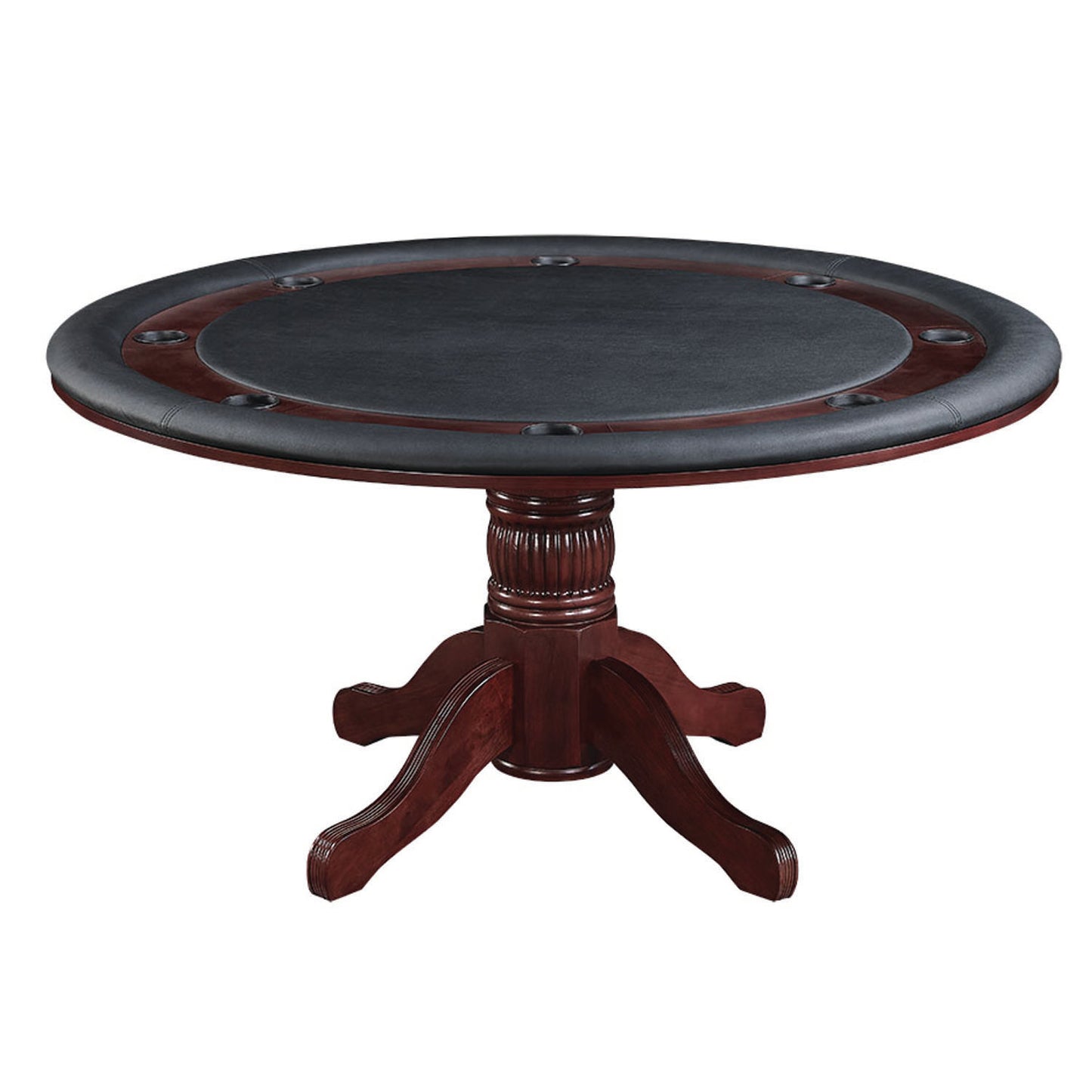 Luxury 60" Round Convertible Dining Poker Table – Seats 6-8 Players