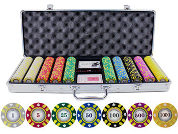 13.5g 500pc Stripe Suited V2 Clay Poker Chips Set